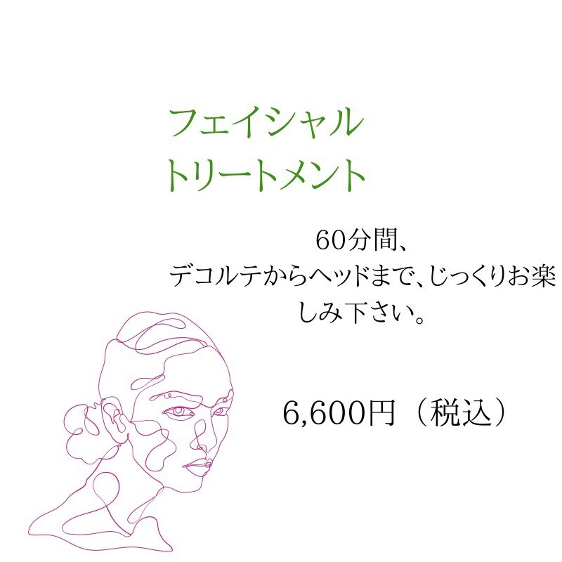 フェイシャルトリートメント＊60分