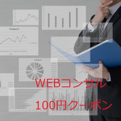 WEB、ネットショップ売り上げアップ相談 100円割引クーポン!
