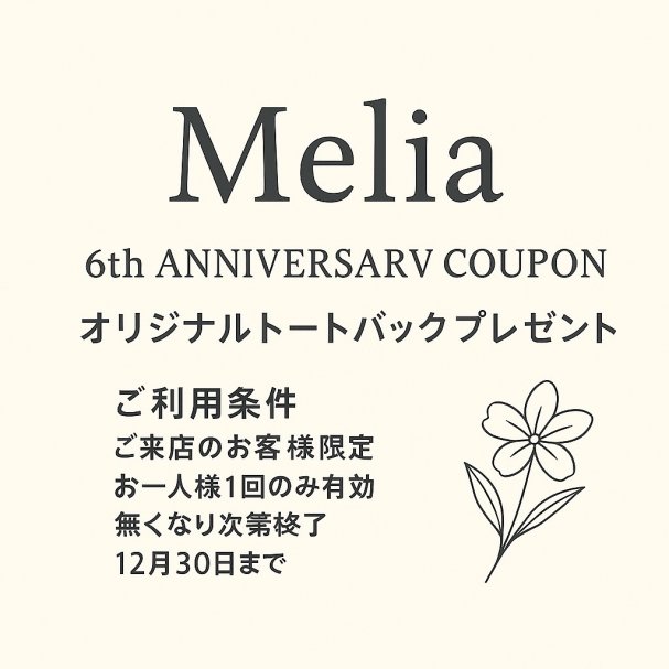 Melia 6th anniversary thanks coupon