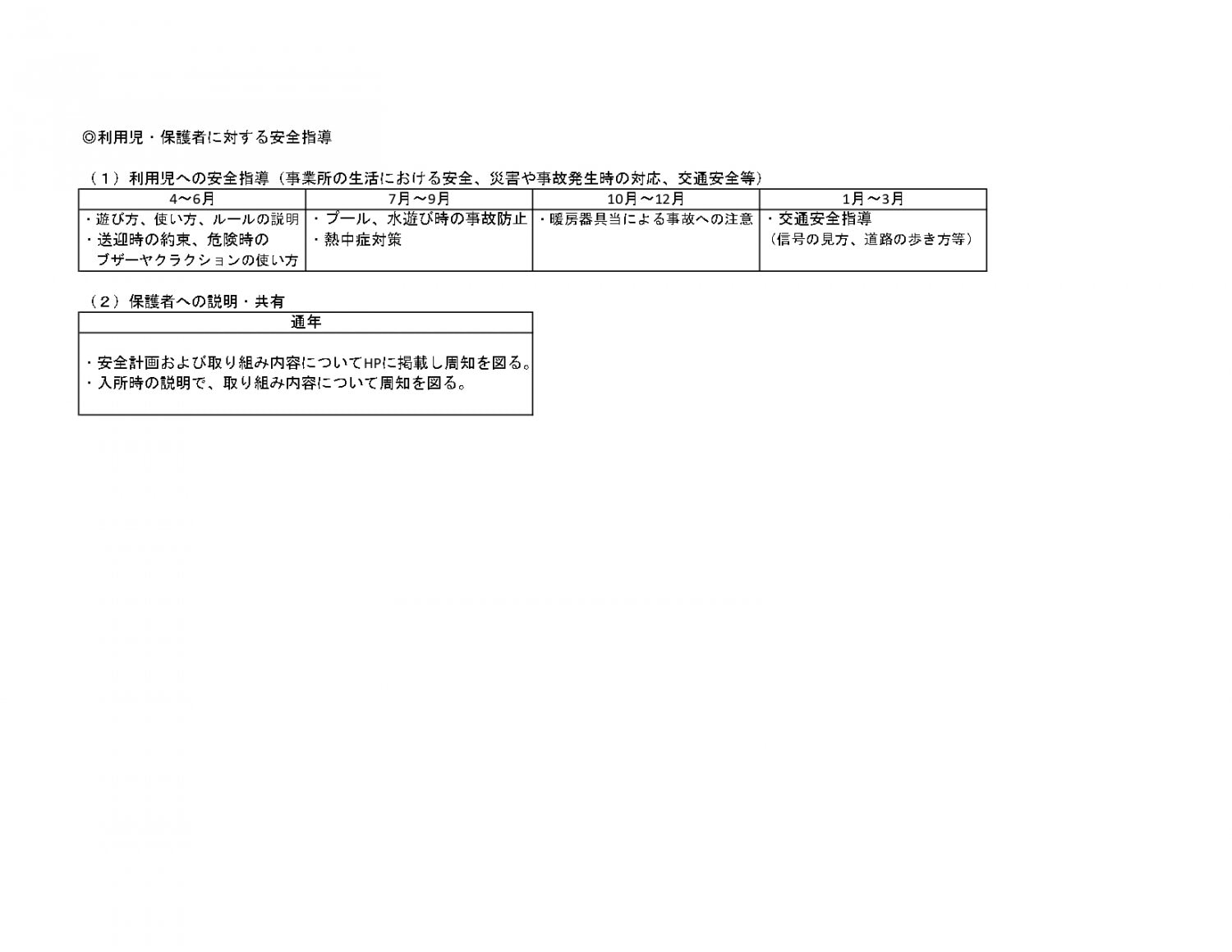 事業所安全計画③