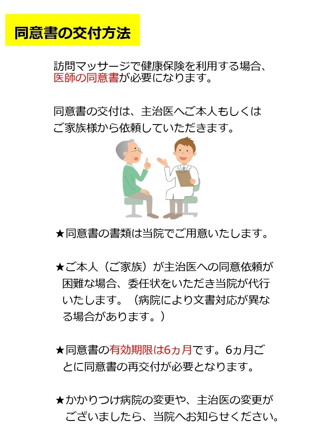 同意書の交付方法