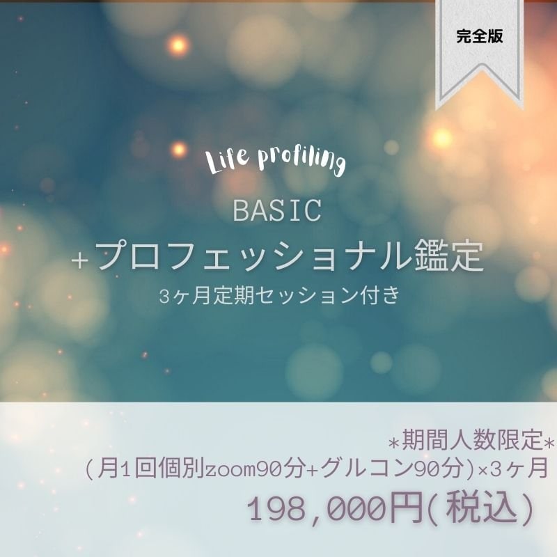 BASIC+プロフェッショナル鑑定3ヶ月定期セッション付