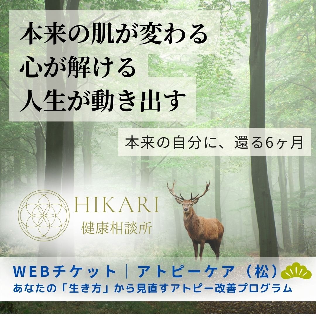 アトピー性皮膚炎本質ケア6ヶ月　松コース