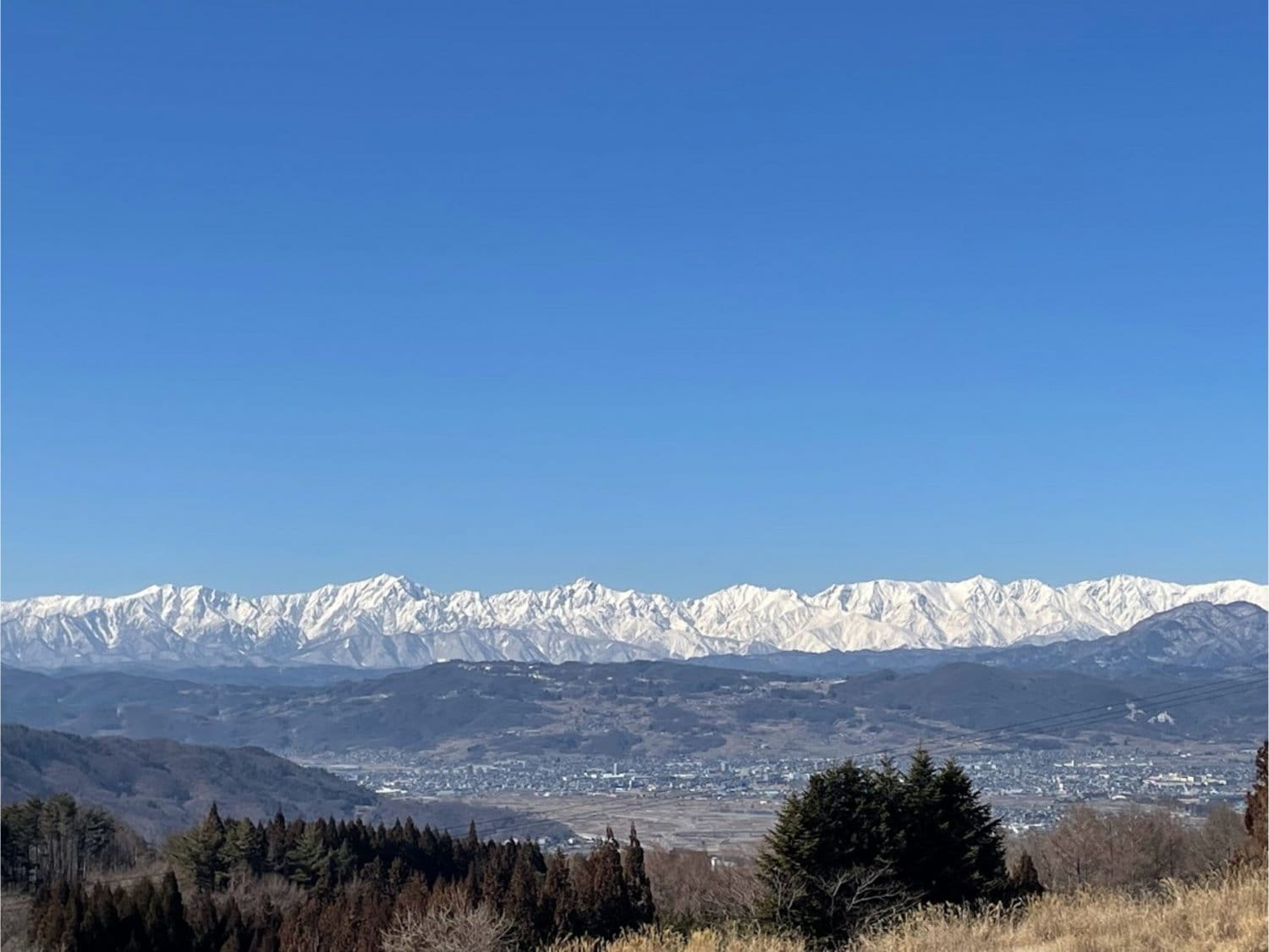 皆神山から白馬連峰