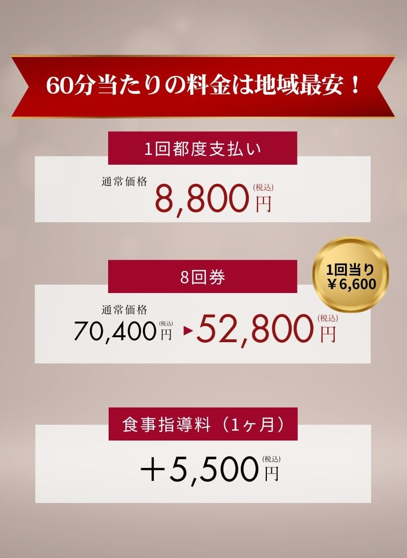 秦野市のパーソナルトレーニングmermaid料金