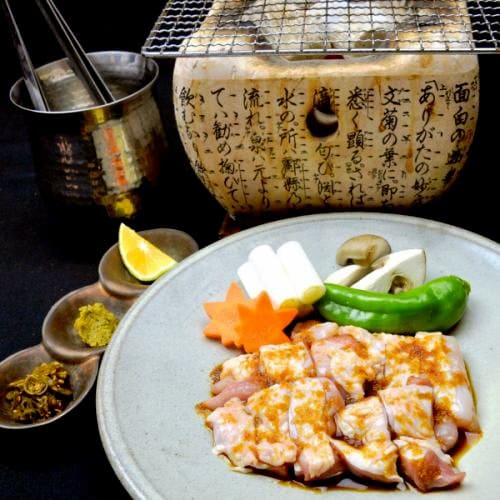 特選ダレに漬けた【豊のしゃもの七輪焼】1人前1580円