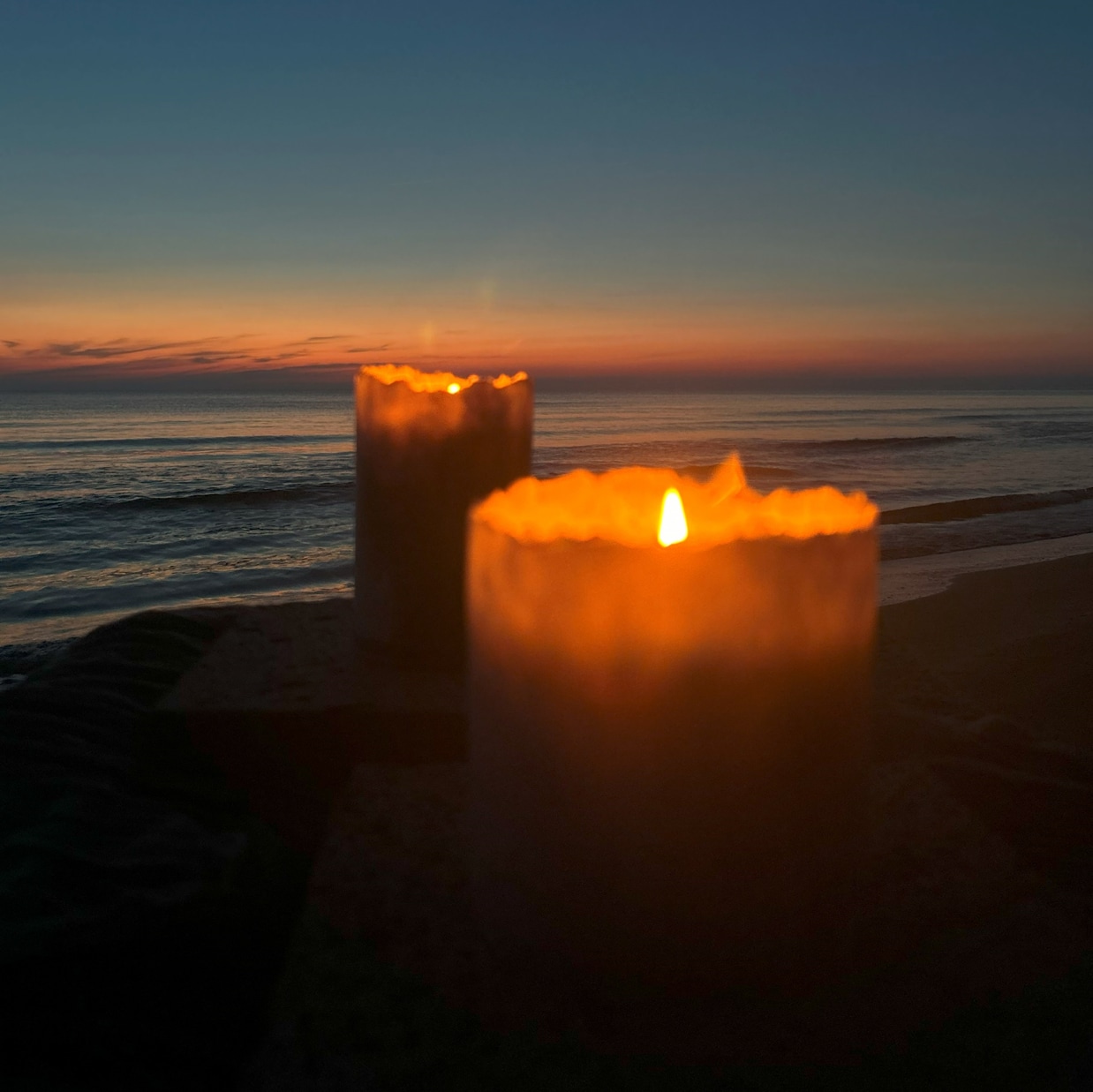 afterglow in the blue hour