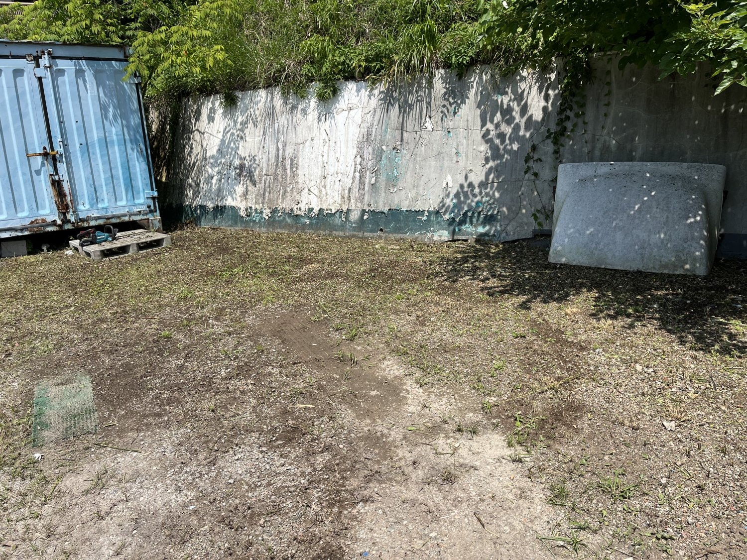 駐車場の草刈り及び草回収（After）