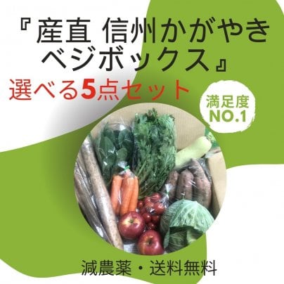 冬の感謝祭 400円引き！選べる！5点セット 『産直 信州かがやきベジボックス』