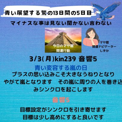 マヤ暦毎日開運占い