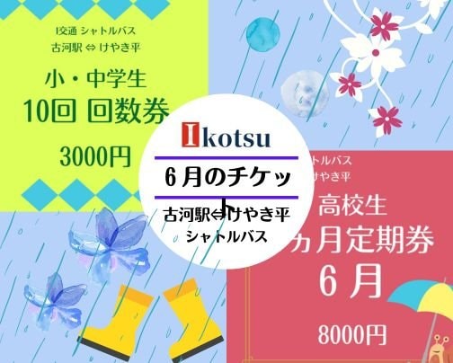 ６月のチケット販売開始・小中学生回数券の販売開始のお知らせ