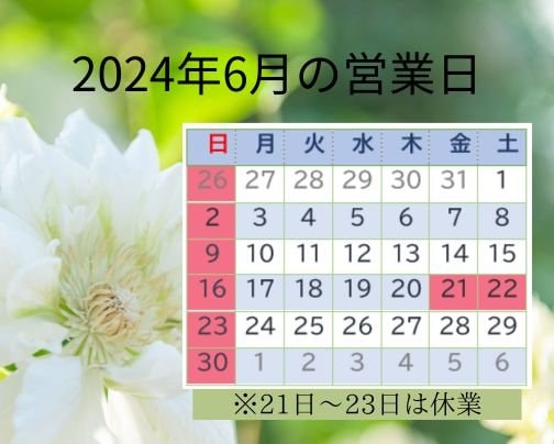 2024年6月の営業日