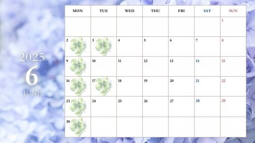 ６月のスケジュール