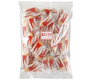 ※夏季期間チョコとの同梱不可※【まるでカニのツメのようなデザイン包装紙でカニパウダーいっぱいのあられを包みました♪】おつまみにもおすすめ☆300gカニのツメ