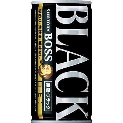 185ml 【1本80円】サントリーBOSS 無糖ブラック30本入り