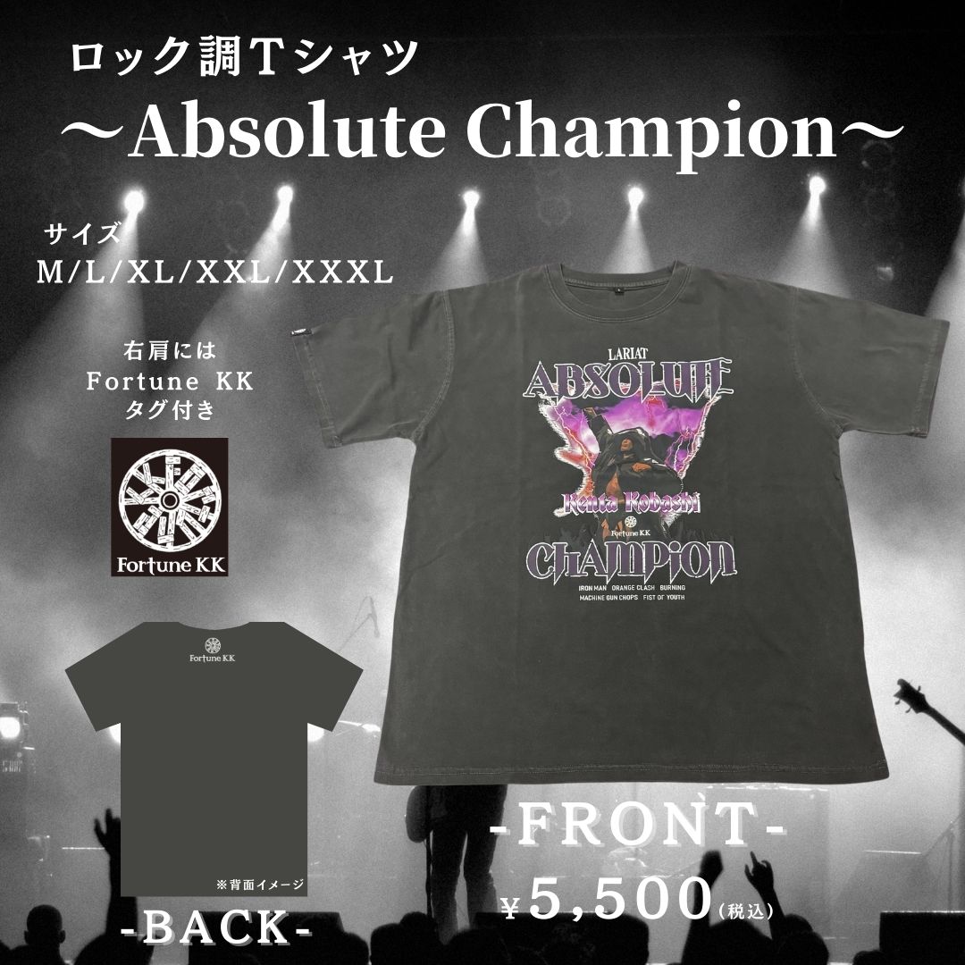 XL】ロック調Tシャツ〜Absolute Champion〜