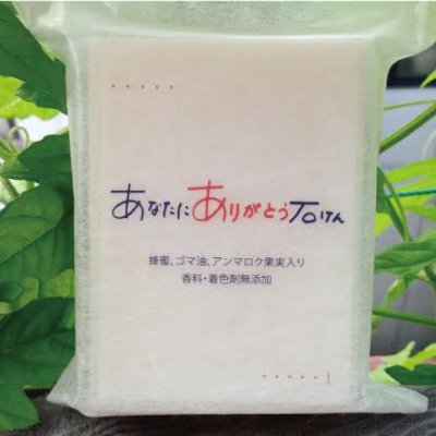 あなたにありがとう 石けん アーユルヴェーダで優秀なものとして使われる 蜂蜜、ゴマ油、アンマロク果実入り 無香料 無着色 【80g×2個】