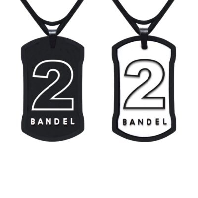 BANDEL ナンバー ネックレス(ブラック×ホワイト)NO.2 50cm