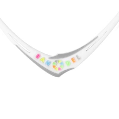 BANDEL クロス ネックレス(ホワイト×マルチ) 40cm