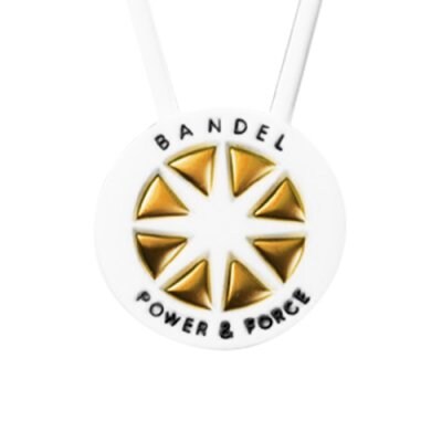 BANDEL メタル ネックレス(ホワイト×ゴールド) 45cm