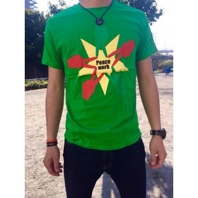 Peace Work Tシャツ☆グリーン☆【店頭受取★送料無料★】