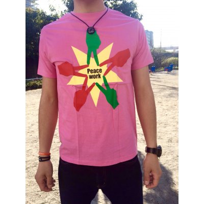 Peace Work Tシャツ☆ピンク☆【店頭受取★送料無料★】