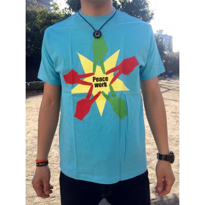 Peace Work Tシャツ☆水色☆【店頭受取★送料無料★】