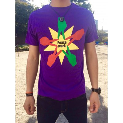 Peace Work Tシャツ☆パープル☆【店頭受取★送料無料★】