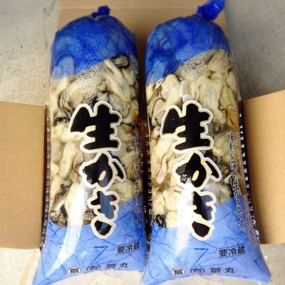 《送料込み》むき身牡蠣1キロ袋2ヶ入り
