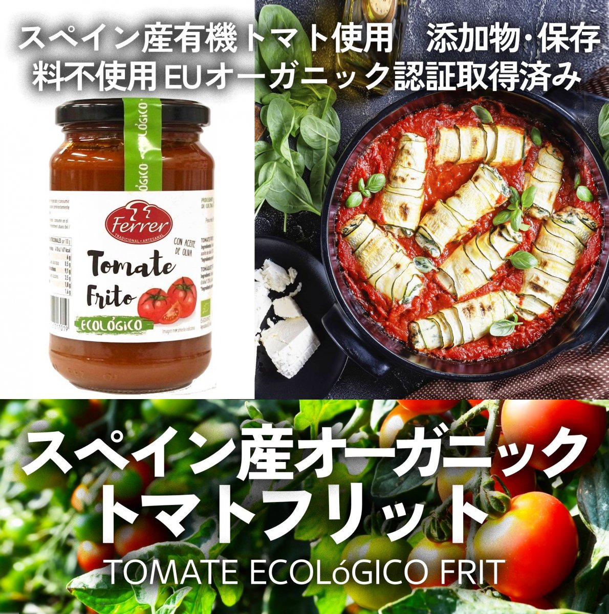 オーガニック トマトフリット(トマトソース)　Tomate Ecologico  Frito