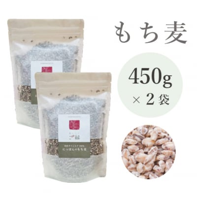 【送料無料】もち麦国産ダイシモチ450g×2袋セットにっぽんのもち麦
