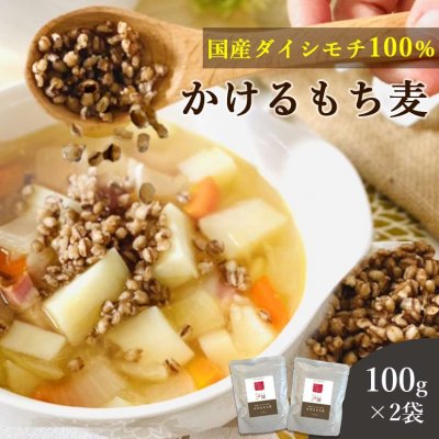 【送料無料】国産ダイシモチ100% かけるもち麦100g×2セット