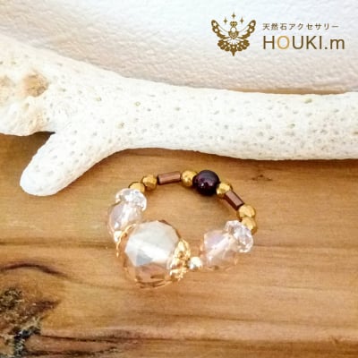 指輪 (中)|天然石リング|ゴールデン水晶|HOUKI.m|サイズ調整できます