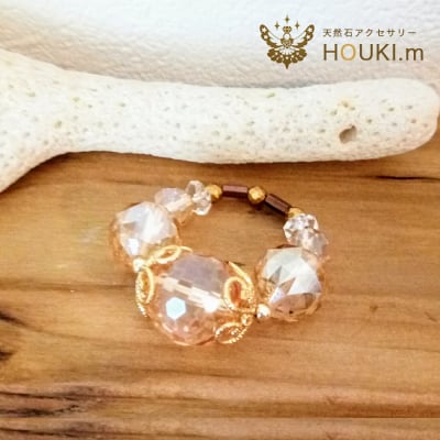 指輪(大)|天然石リング|ゴールデン水晶|HOUKI.m