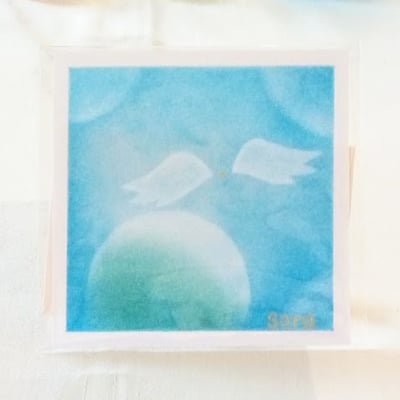 ヒーリングアート「天使ちゃん」パステル画 〜 原画1点もの・メッセージカード付き