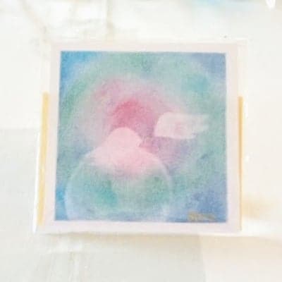 ヒーリングアート「天使ちゃん」パステル画 〜 原画1点もの・メッセージカード付き
