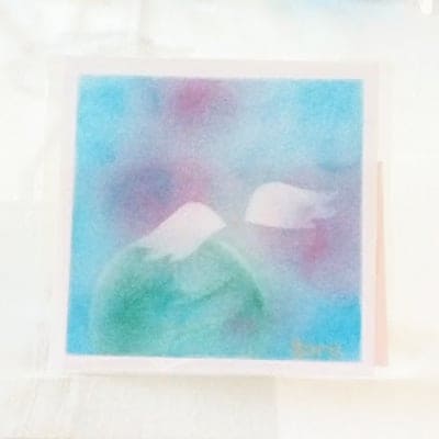 ヒーリングアート「天使ちゃん」パステル画 〜 原画1点もの・メッセージカード付き