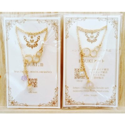 【受注生産】クラシカルシリーズ | エレガントネックレス 天然石&ビーズ | HOUKI.m