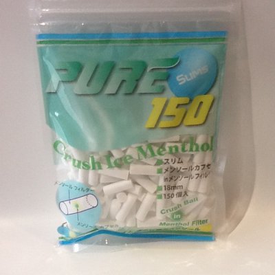 ピュアスリムフィルター クラッシュアイス・メンソール 150個入り 18mm