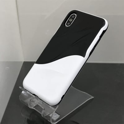 送料無料▪️iPhoneX★対応★♪躍動感あるウェーブデザインのケース♪ X-198(WH)