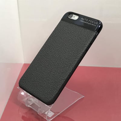 送料無料▪️iPhone6Plus・6sPlus★対応★♪マグネットプレート付きコルク柄ソフトケース♪ 6P-203(BK)