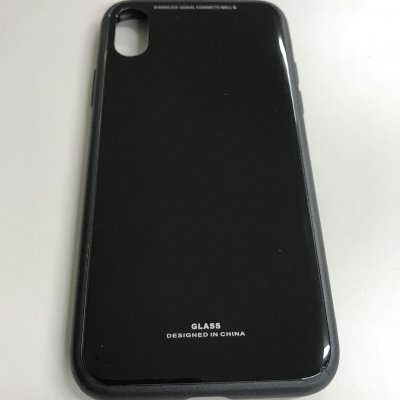 送料無料▪️iPhoneX★対応★カラー豊富♪背面ガラスケース♪ X-99(BK)