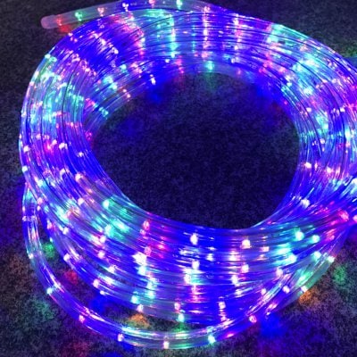 NEW!!格安LEDロープライト(オーロラ)直径11mm取扱い始めました!!ショップや自宅アプローチ縁取りにオススメです♪(1m単位)