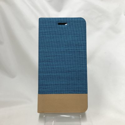 ▪️送料無料▪️iPhone7Plus★対応★色合いがとっても綺麗♪生地とフェイクレザーの切り替え手帳型ケース♪ 7P-72(TB)