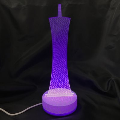 癒しの光で優しく照らす■3D Artナイトライト■レインボーカラーLEDライト■タワー♦