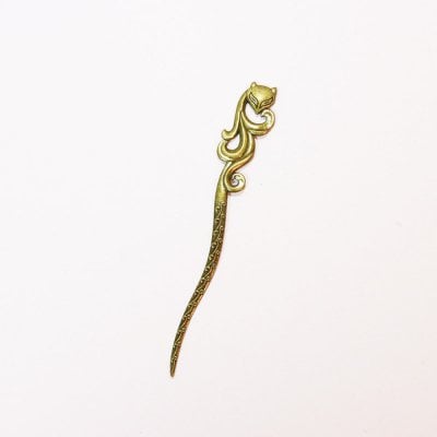 【輸入カンザシ】合金一本足(きつね) シノワズリ風