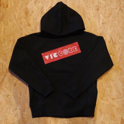 viccore ボックスロゴ パーカー BLACK