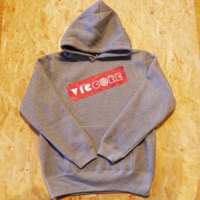 viccore ボックスロゴ パーカー GLAY