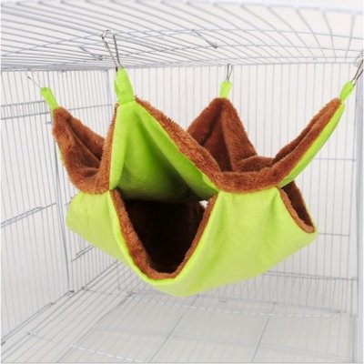 ☆高ポイント還元セール☆ ペット用 ハンモック ハウス おもちゃ 小動物 モモンガなど グリーン ペット用品 ケージ アクセサリー