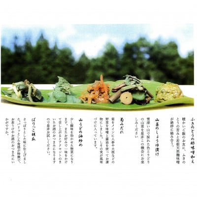 お惣菜・山菜セット五品目